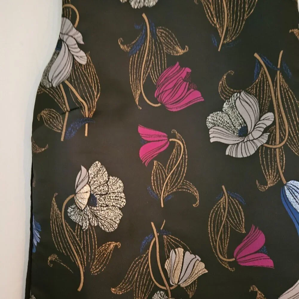 Ann Taylor Foral Sleeveless Top‎ Office Wear Business Casual Luxury Casual - Picture 2 of 6